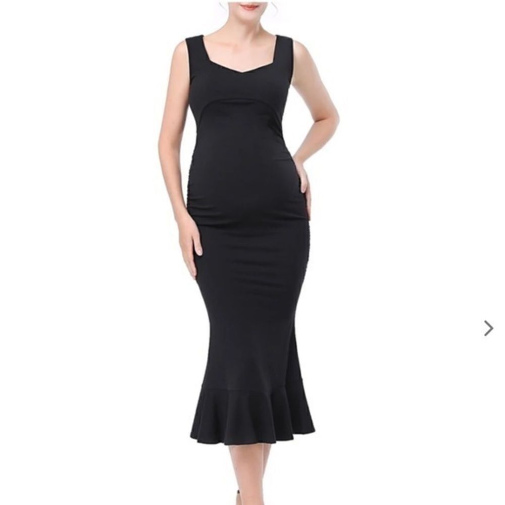 Kimi & Kai Black Sweetheart Neckline Mermaid Maxi Dress